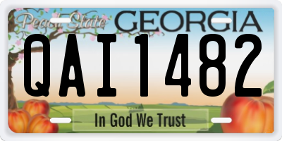 GA license plate QAI1482