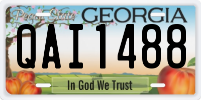 GA license plate QAI1488