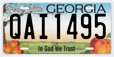 GA license plate QAI1495