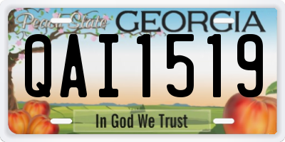 GA license plate QAI1519