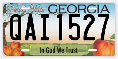 GA license plate QAI1527