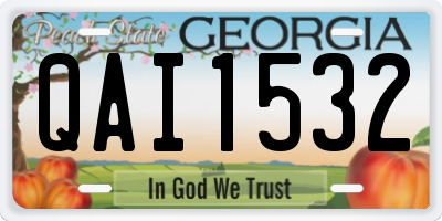 GA license plate QAI1532