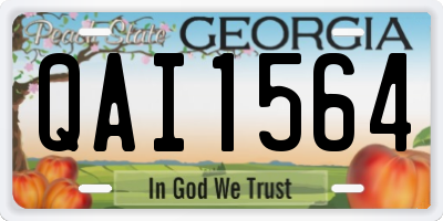 GA license plate QAI1564