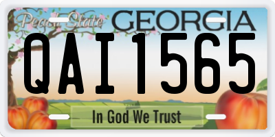 GA license plate QAI1565