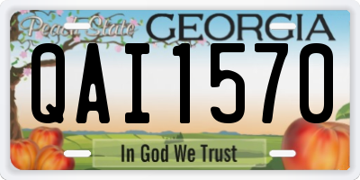 GA license plate QAI1570