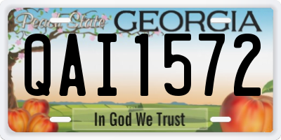 GA license plate QAI1572