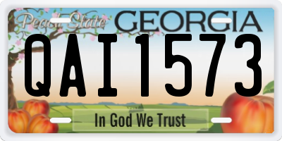 GA license plate QAI1573