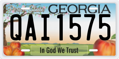 GA license plate QAI1575