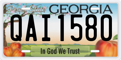 GA license plate QAI1580