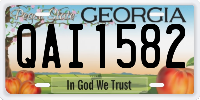 GA license plate QAI1582