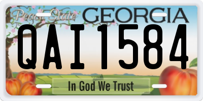 GA license plate QAI1584