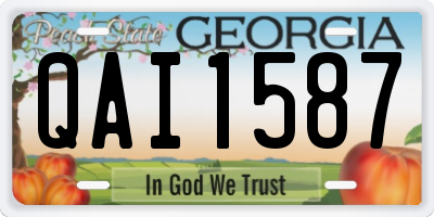 GA license plate QAI1587
