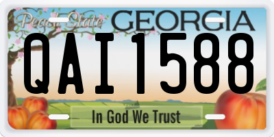GA license plate QAI1588