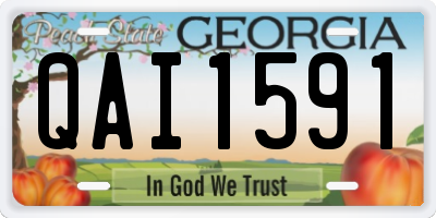GA license plate QAI1591