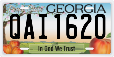 GA license plate QAI1620
