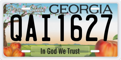 GA license plate QAI1627