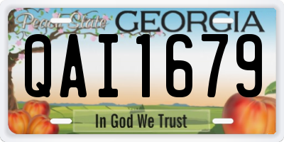GA license plate QAI1679