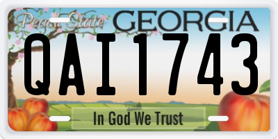 GA license plate QAI1743