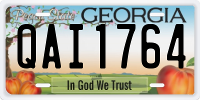 GA license plate QAI1764