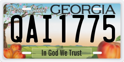 GA license plate QAI1775
