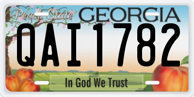 GA license plate QAI1782
