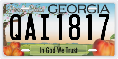 GA license plate QAI1817