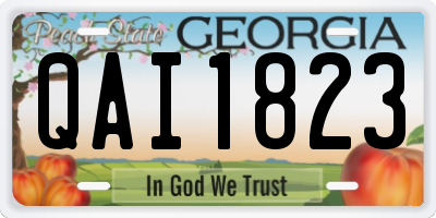 GA license plate QAI1823