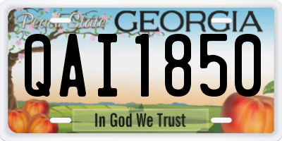 GA license plate QAI1850