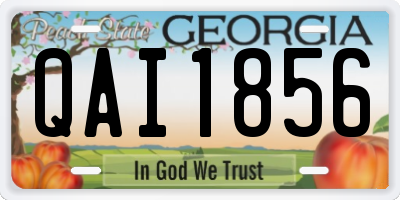GA license plate QAI1856