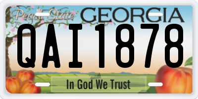 GA license plate QAI1878