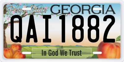 GA license plate QAI1882