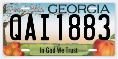 GA license plate QAI1883