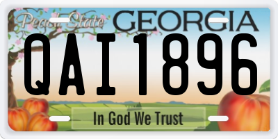 GA license plate QAI1896