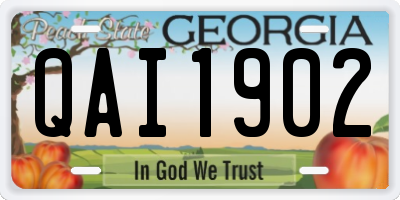 GA license plate QAI1902