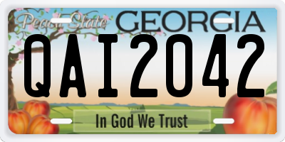 GA license plate QAI2042
