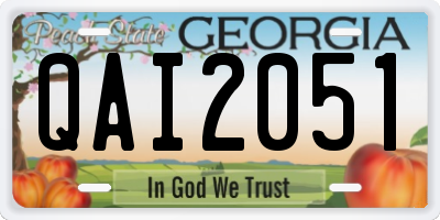 GA license plate QAI2051
