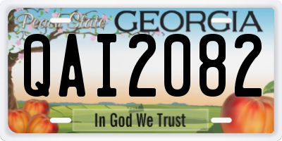 GA license plate QAI2082