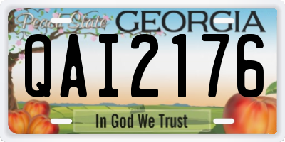 GA license plate QAI2176