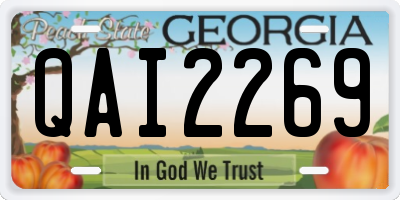 GA license plate QAI2269
