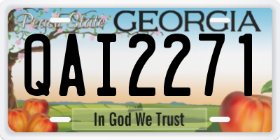 GA license plate QAI2271