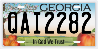 GA license plate QAI2282