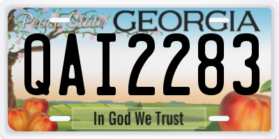 GA license plate QAI2283