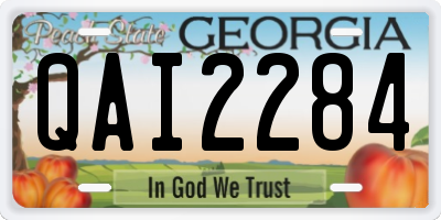 GA license plate QAI2284