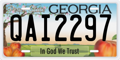 GA license plate QAI2297