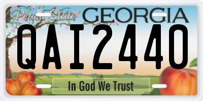 GA license plate QAI2440