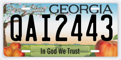 GA license plate QAI2443