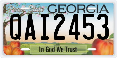 GA license plate QAI2453