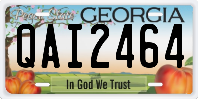 GA license plate QAI2464