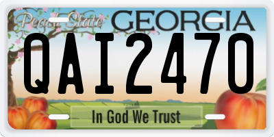 GA license plate QAI2470