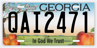 GA license plate QAI2471